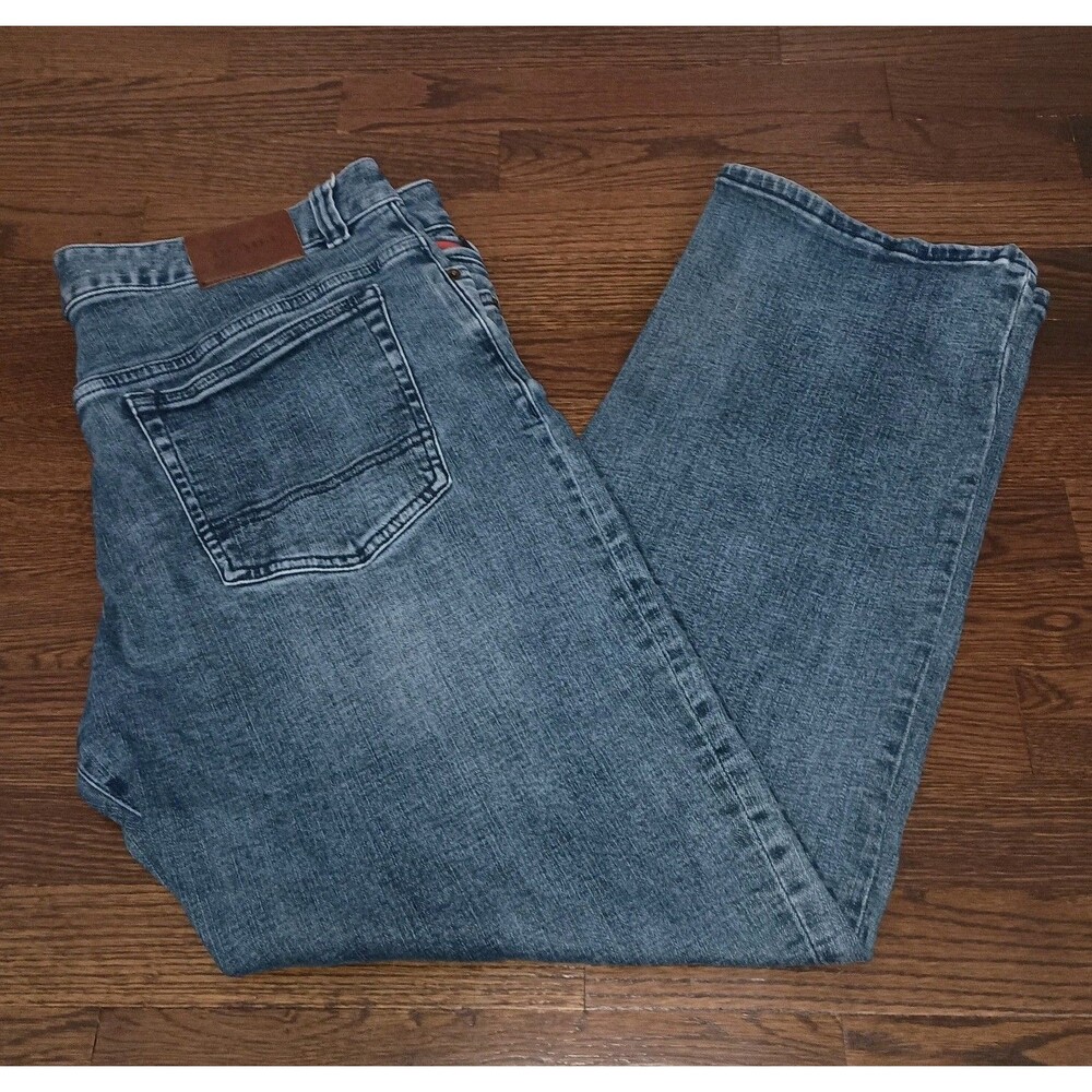 prAna Jeans Mens 35x28.5 Blue Denim Straight Leg Organic Cotton Blend 1964831